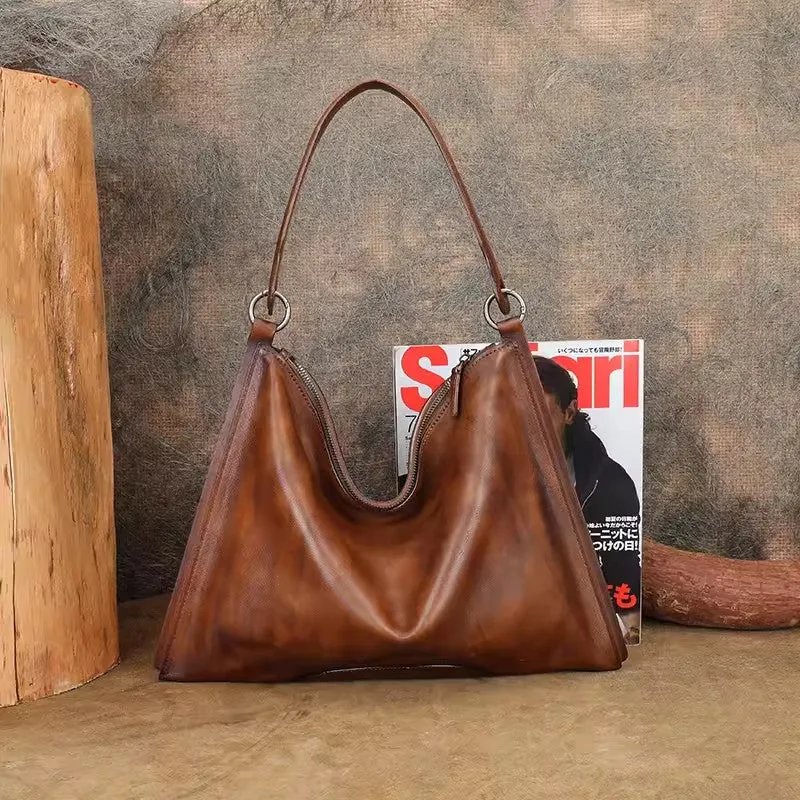 Womens Black Leather Tote Cross Shoulder Bag