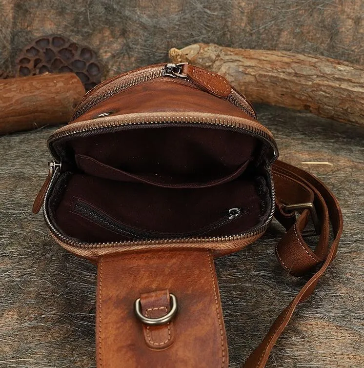 Women's Designer Leather Sling Bag Purse Chest Pack Bag For Women