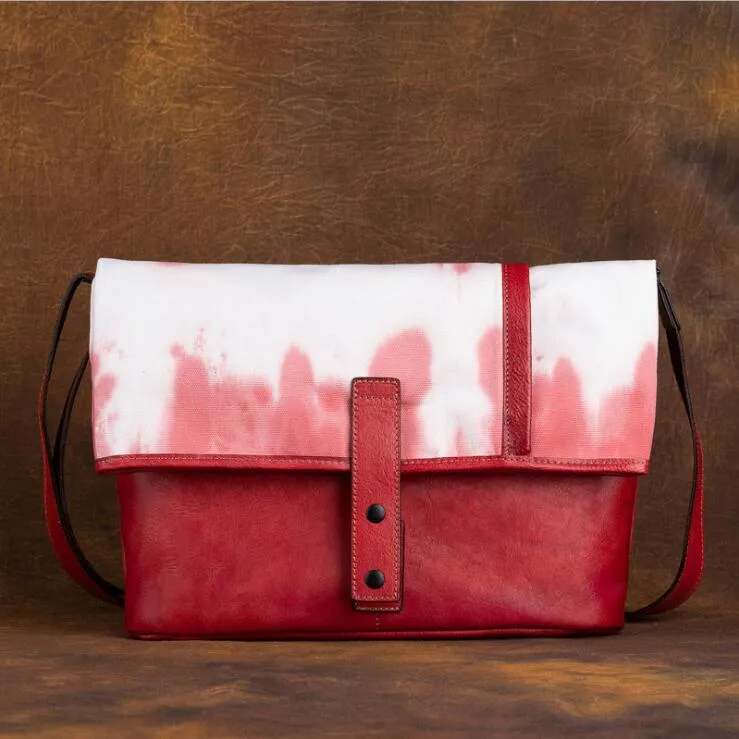 Womens Green Canvas And Leather Crossbody Bag Designer Totes For Women