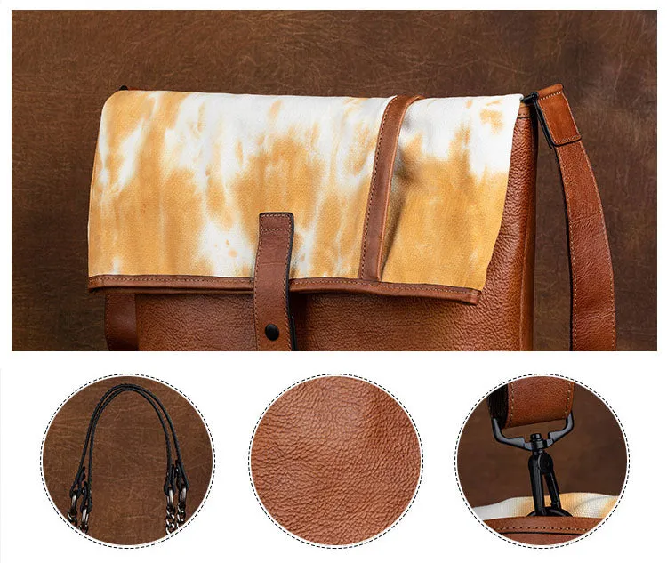 Womens Green Canvas And Leather Crossbody Bag Designer Totes For Women