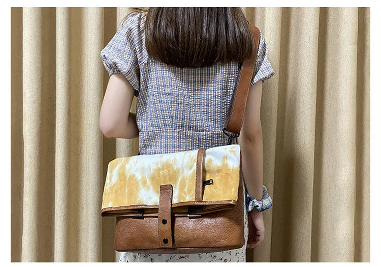 Womens Green Canvas And Leather Crossbody Bag Designer Totes For Women