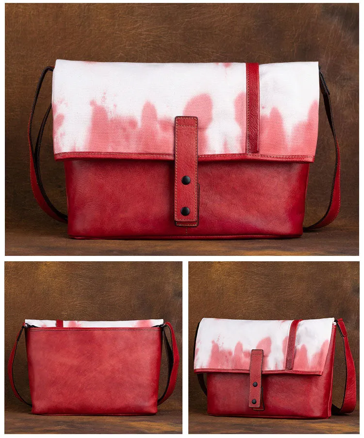 Womens Green Canvas And Leather Crossbody Bag Designer Totes For Women