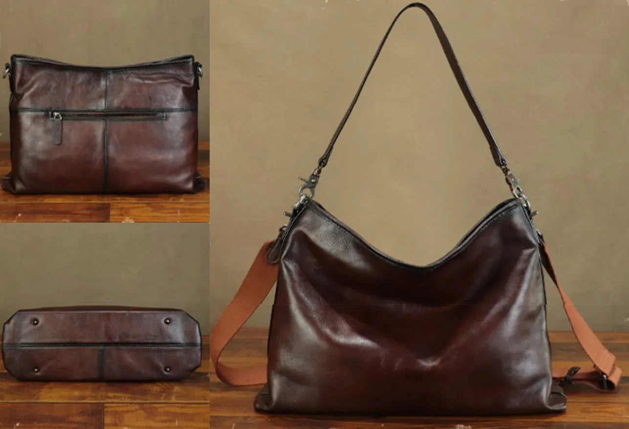 Womens Green Leather Tote Handbags Genuine Leather Handbags For Women