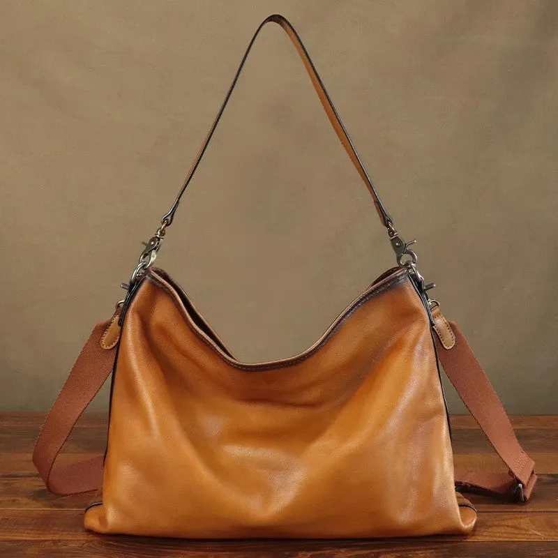 Womens Green Leather Tote Handbags Genuine Leather Handbags For Women