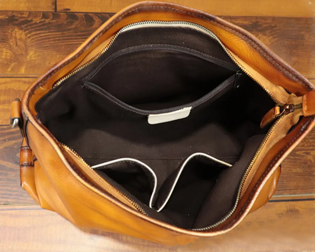Womens Green Leather Tote Handbags Genuine Leather Handbags For Women