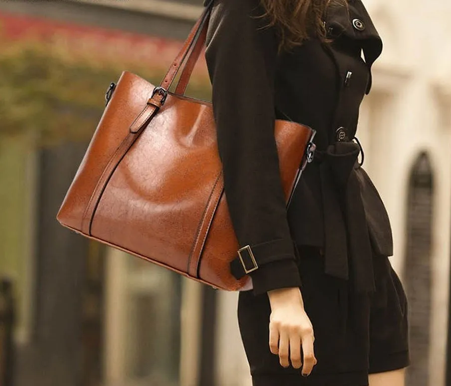 Women's Leather Handbag Tote