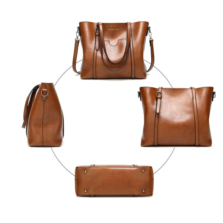 Women's Leather Handbag Tote