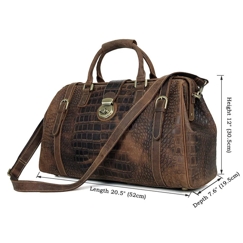YAAGLE Crazy Horse Leather Crack Pattern Top-handle Bag YG7281