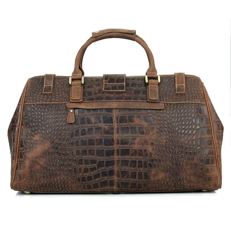 YAAGLE Crazy Horse Leather Crack Pattern Top-handle Bag YG7281