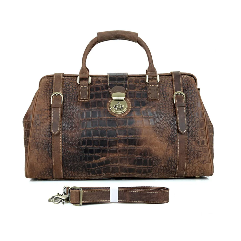 YAAGLE Crazy Horse Leather Crack Pattern Top-handle Bag YG7281