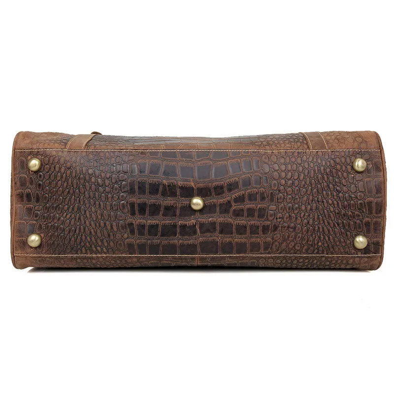 YAAGLE Crazy Horse Leather Crack Pattern Top-handle Bag YG7281