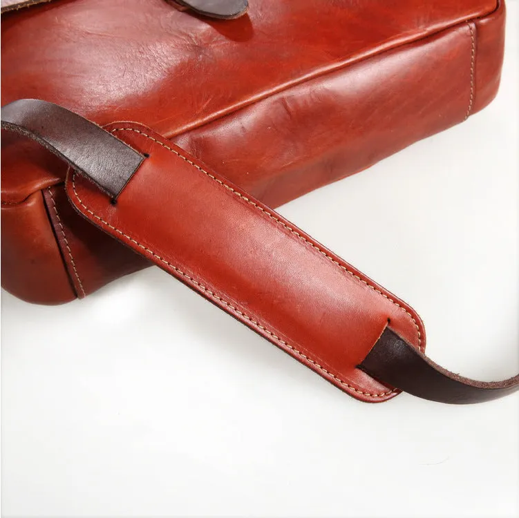 YAAGLE Fashion Men's Real Tanned Leather Business Briefcase YGBR5061