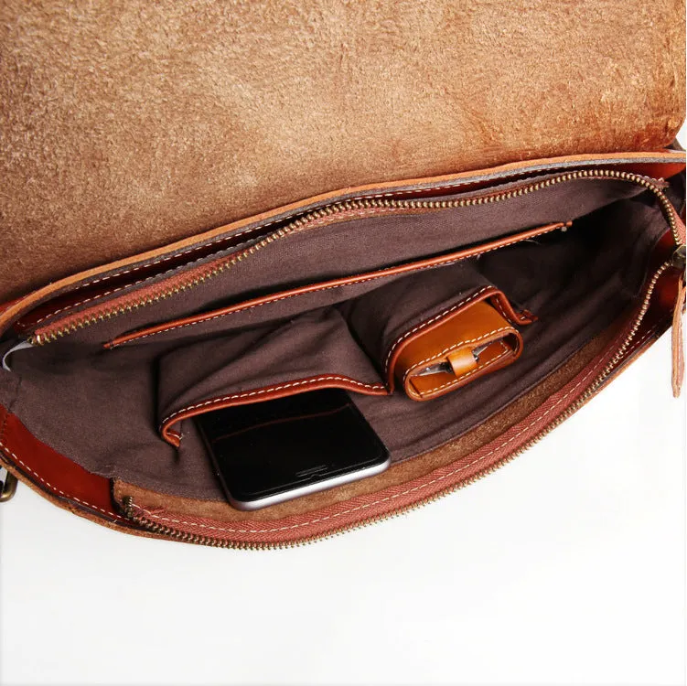 YAAGLE Fashion Men's Real Tanned Leather Business Briefcase YGBR5061